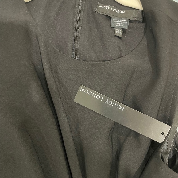 NWT Maggy London Black Midi Dress (Size 2) - Picture 5 of 5